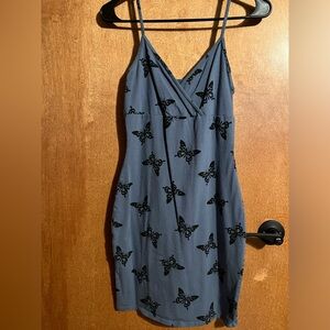 Blue butterfly dress